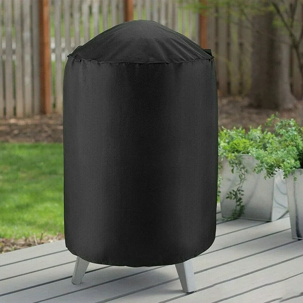 Stylish Design Round BBQ Garden Cover for Weber Barbecue Grill Waterproof Outdoor Protection 70 x 96cm/27 x 37inch