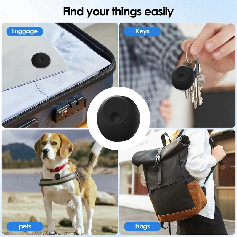 Bluetooth Tracker, Key Finder Works With Apple Find My,Louder Alert, Replaceable Battery,Item Locator For Car Bags