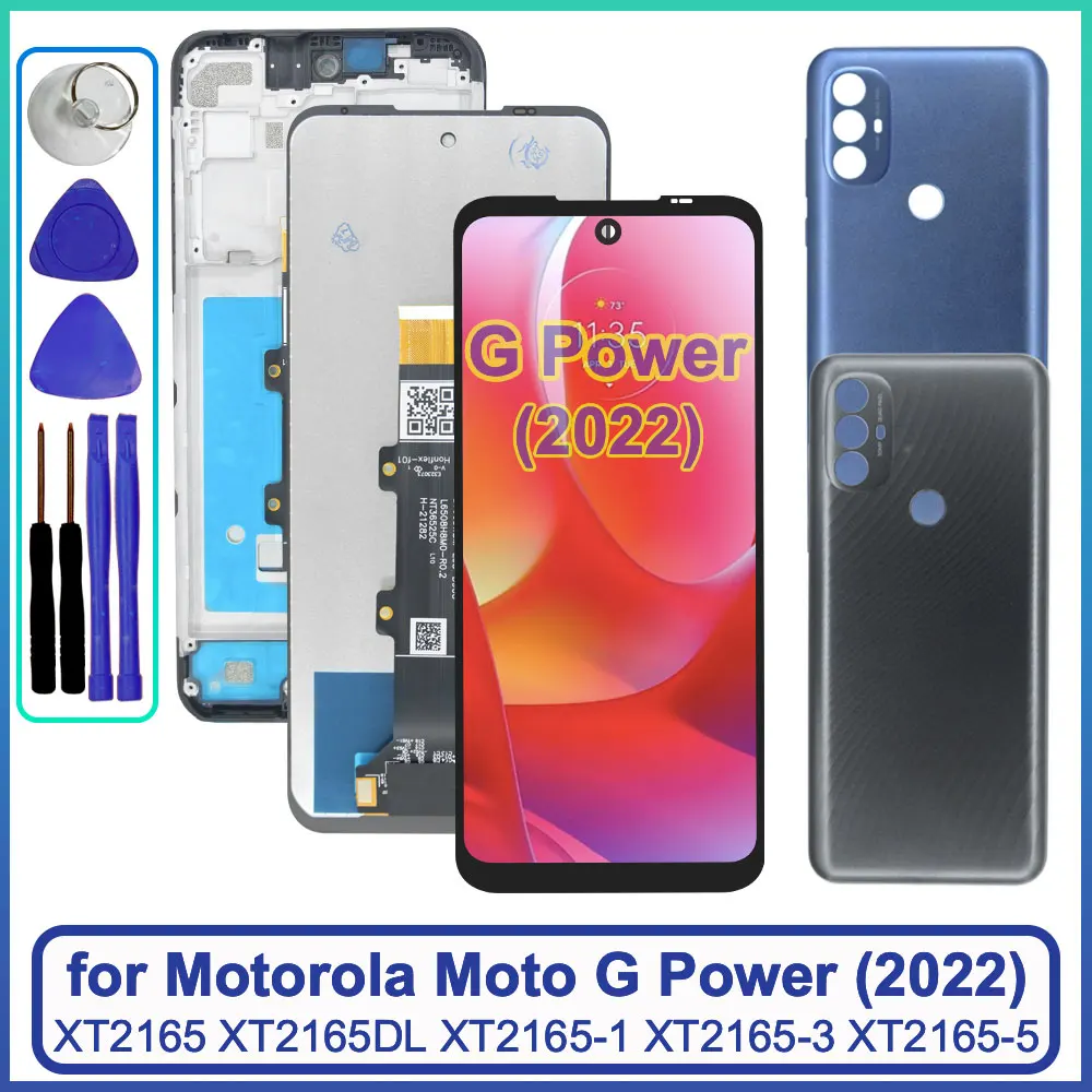 Pantalla LCD 100% Probada para Motorola G Power 2022, Pantalla Táctil Digitalizadora de Repuesto para Moto G Power 2022 XT2165