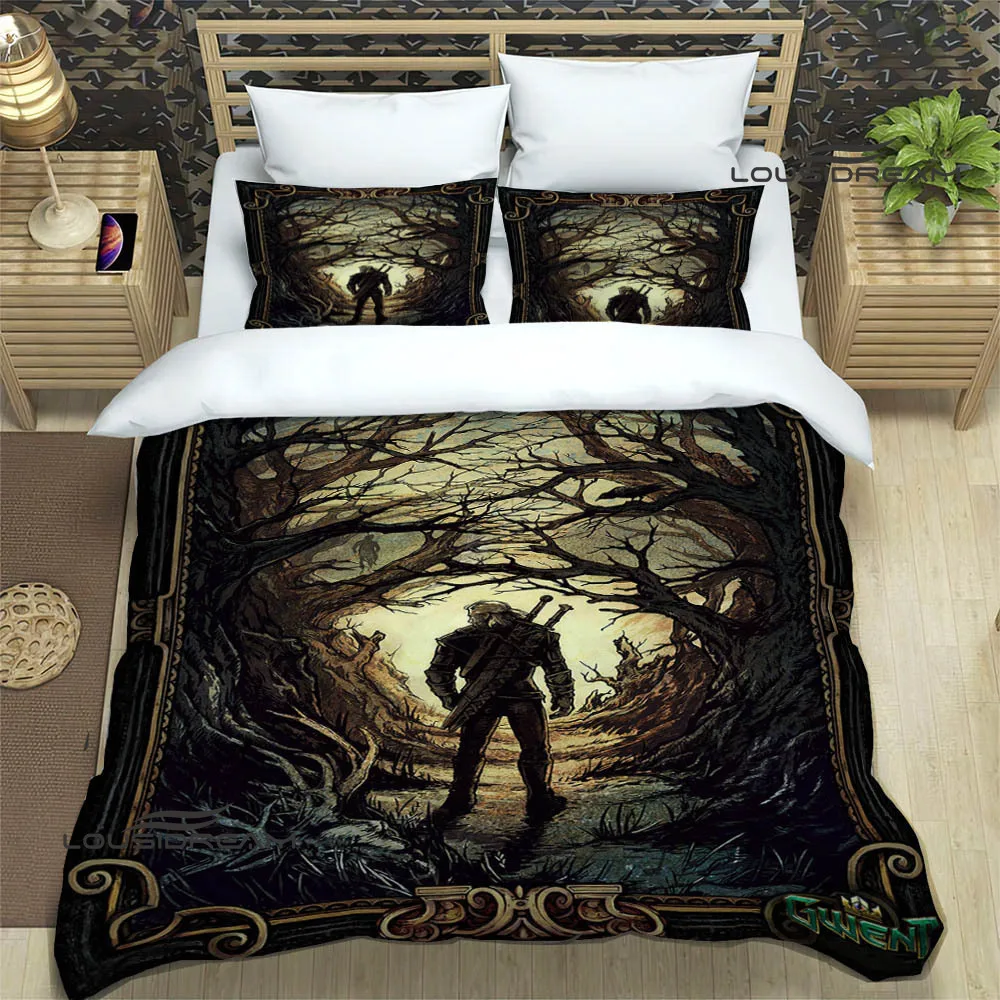 W-Witcher game Printed Bedding Sets exquisite supplies set duvet cover bed comforter set bedding set luxury birthday gift