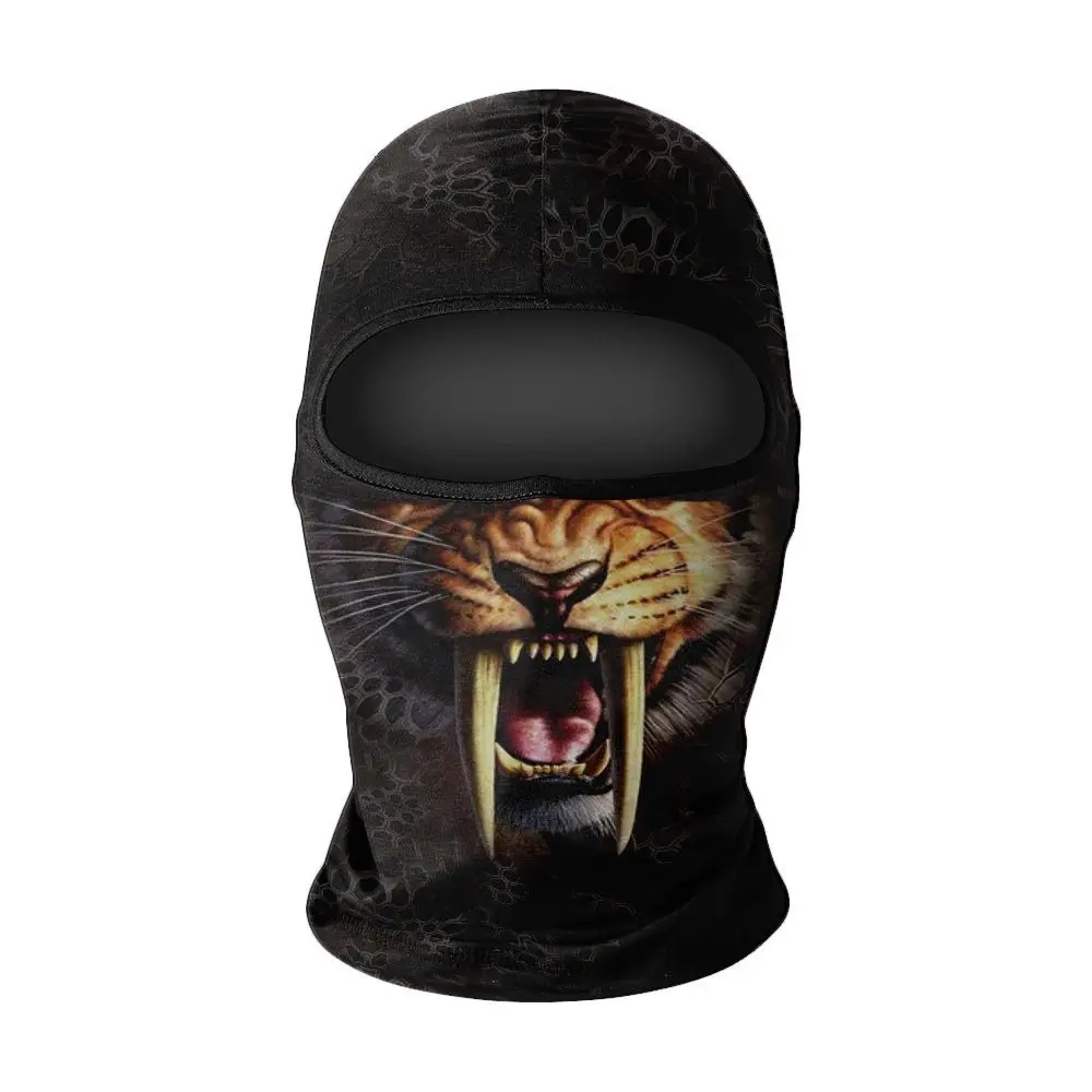 Skull Print Motorcycle Balaclava Full Face Cool Sunscreen Balaclava Breathable Multi-function Riding Helmet Liner MTB Bicycle