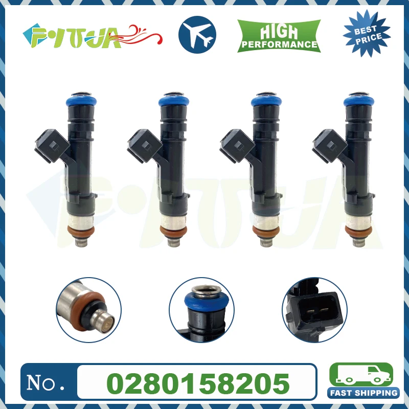 

4pcs Fuel injector 0280158205 for CHEVROLET AVEO CRUZE ORLANDO TRAX Opel ADAM ASTRA J CORSA INSIGNIA MOKKA ZAFIRA 1.4