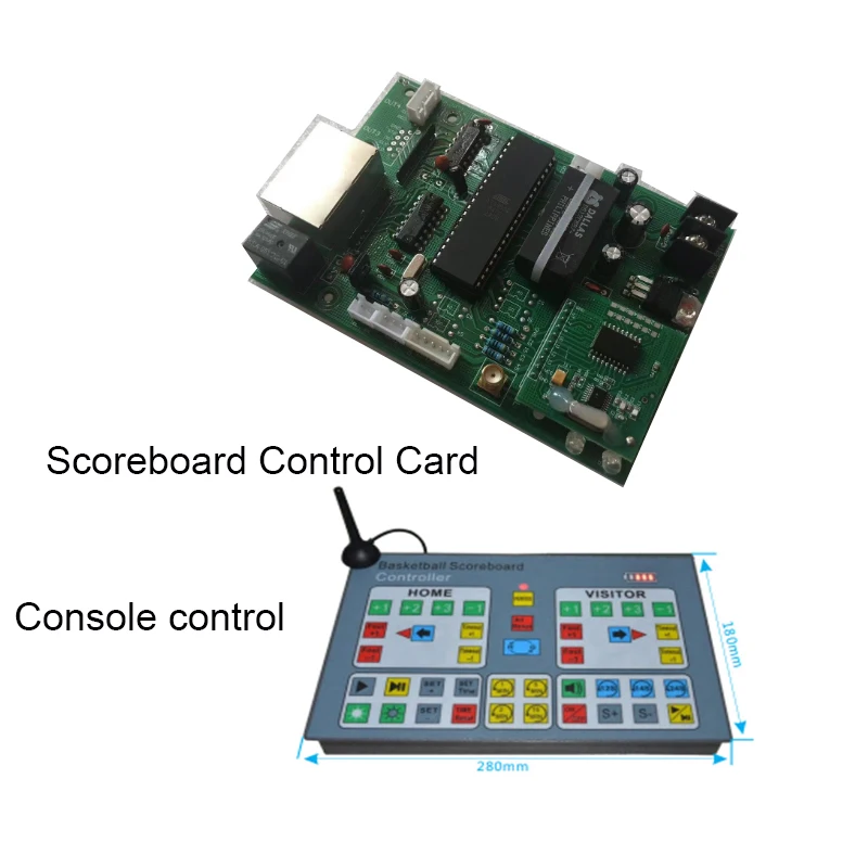 led display digital score num placar controle de controle cartao de basquete futebol console sem fio 01