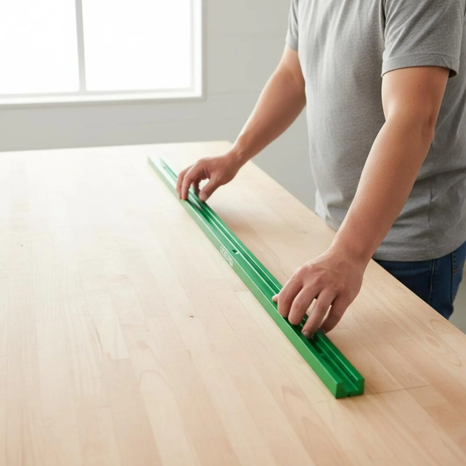 

Carpentry Table Saw Track Long-Lasting Groove Rail Guide Rail Accurate Machined Anodized Finish for Woodworkers, Workshop