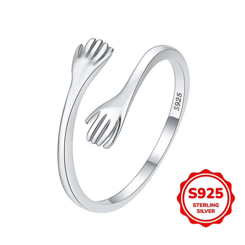 

Simple and Fashionable Authentic S925 Silver Open Finger Personalized Ring Ring