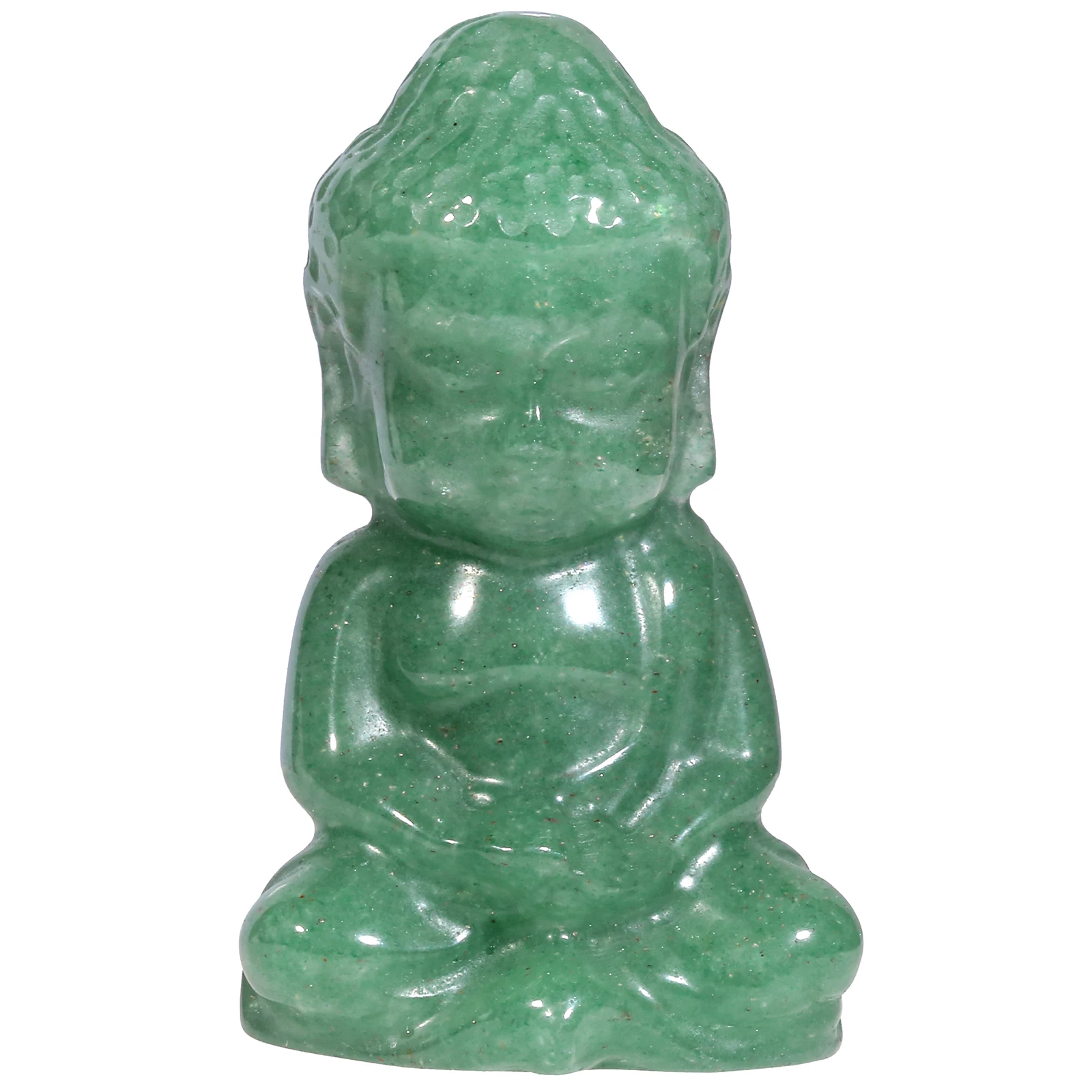 

Natural Crystal Stone Buddha Figurine Hand Carved Gemstone Statue Feng Shui Decor For Wealth and Good Luck