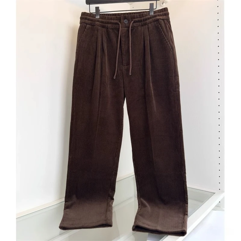 

Italian LP loose corduroy embroidered slacks