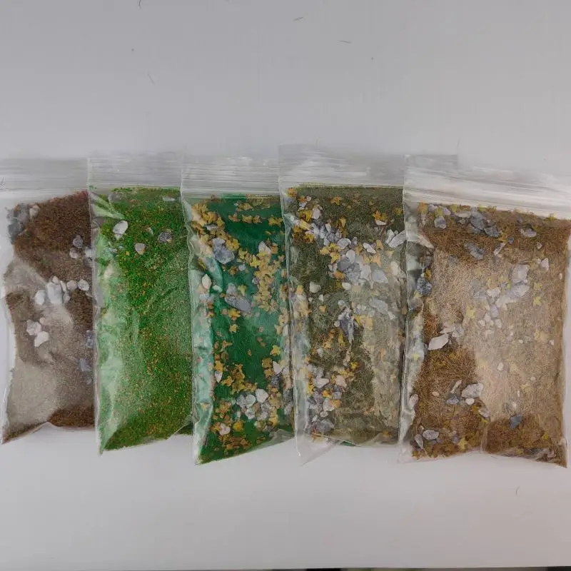 【New】30g/bag Simulated Lawn Sand Table Miniature Landscape Layout With Stone Vegetation DIY Model Mixed With Stone Grass Powder