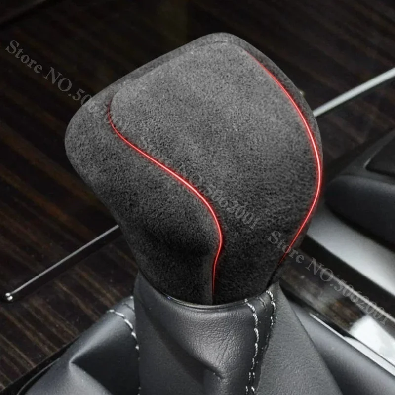 Suede Leather Car Gear Shift Knob Protective Cover For Lexus LX 2015-2020 LS 2012-2017 LX450d LX570 LS460 LS460L LS600h