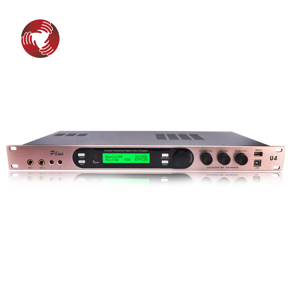 Digitaler professioneller DSP-Karaoke U4-Audioprozessor