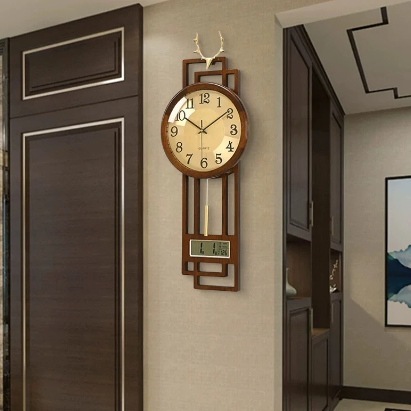 Creative Design Wall Clocks Chinese Style Fashion Luxury Living Room Wall Watch Minimalist Aesthetic Reloj Pared Home Decor