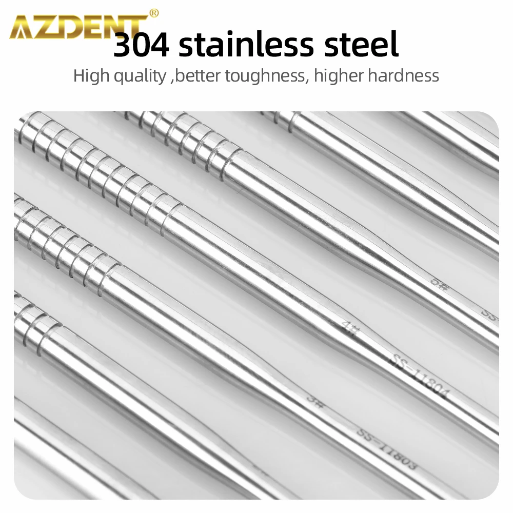 AZDENT 1PC Dental Stainless Steel Graduated Periodontal Probe with Scale Probe 134℃ Sterilization Dentistry Tool