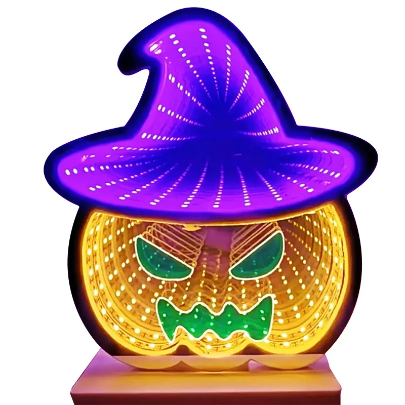 Halloween led neon pumpkin ghost bat modeling light ambient light letter decorative light luminous word