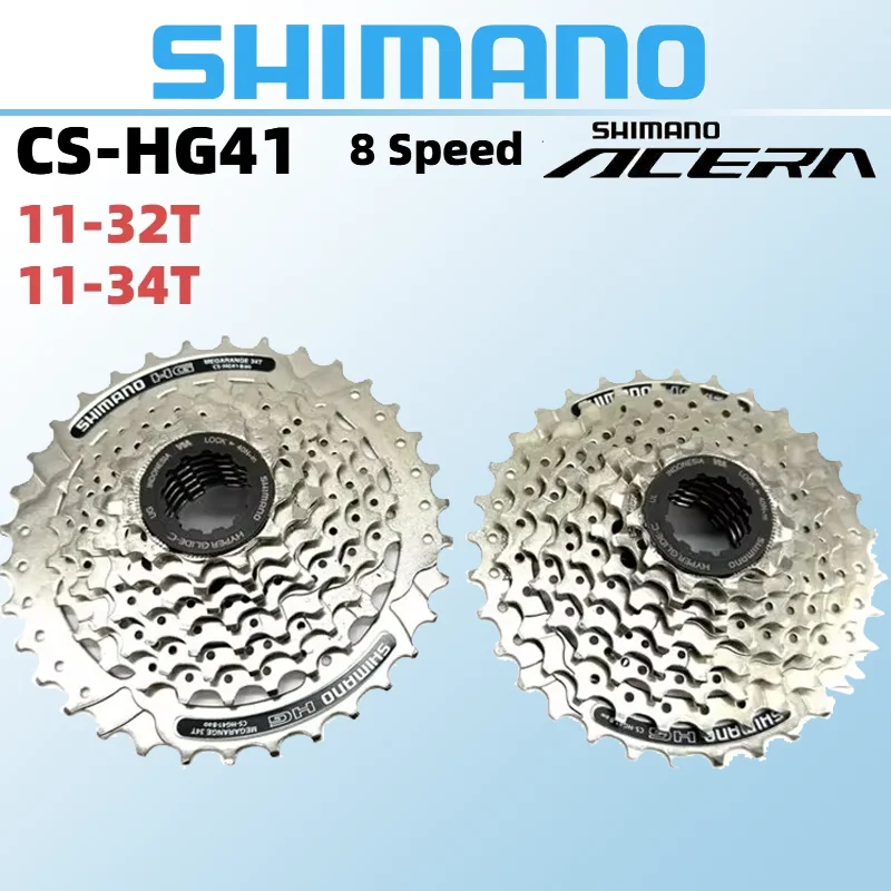 Shimano CS-HG41-8 MTB Mountain Bike Cassette HG41-8 Bicycle Freewheel 8 Speed Flywheel 11-32T Crankset Bicycle