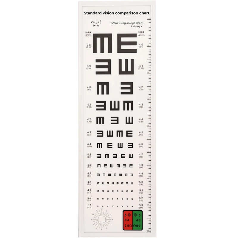 

Standard Logarithm Visual Acuity Chart Normal Type 5M Eye Test LED Optical Equipment Hospital Furniture with Light Box