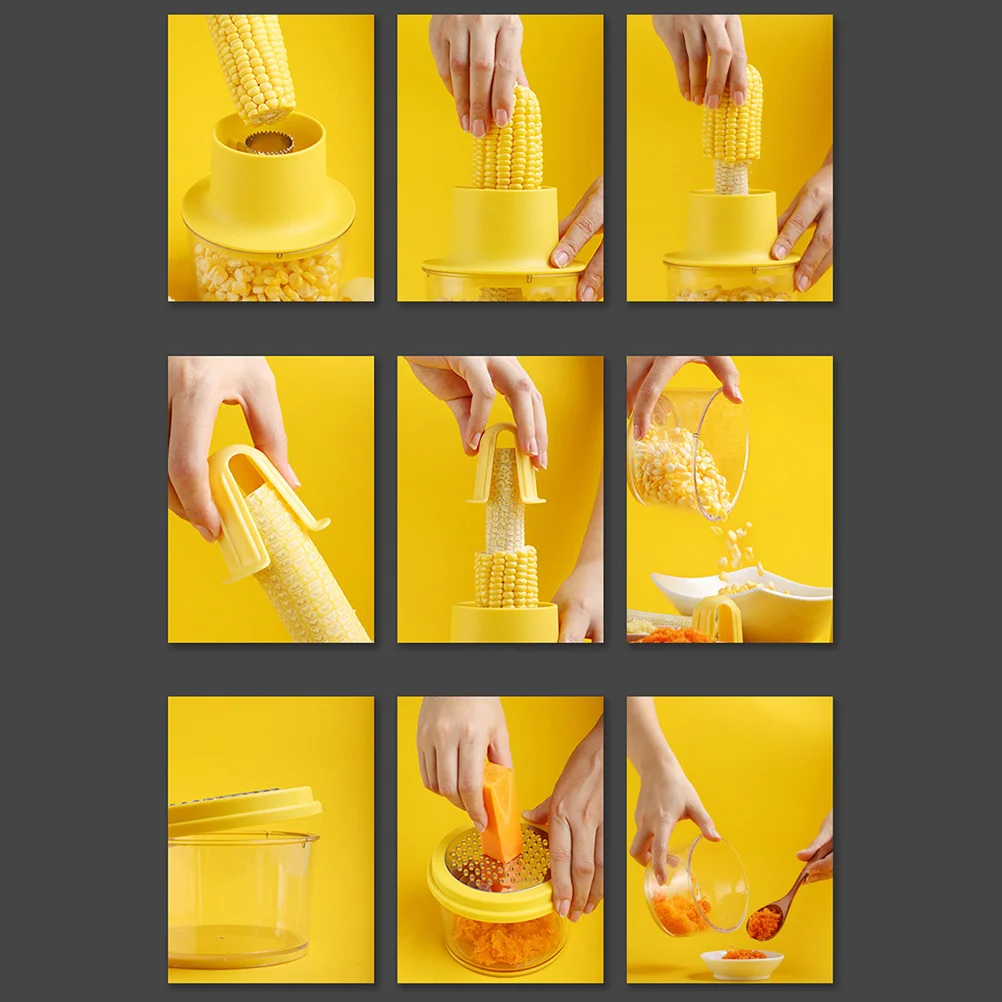 

1Pcs Creative Corn Stripper Stainless Steel Kernel Cutter Effort-Saving Multi-Functional Corn Peeler Kernel Cutter