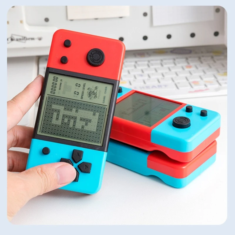 Portable Mini Tetris Handheld Game Console Retro Electronic Toy Pocket Game Player For Kids Birthday Party Gift