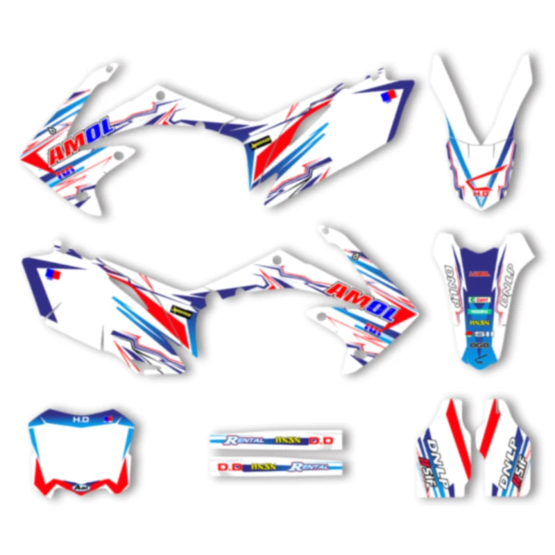 DSMTECH Custom Motorcycle Graphics Background for HONDA CRF250 2010-13 CRF450 2009-2012 Decals Stickers Kits 004