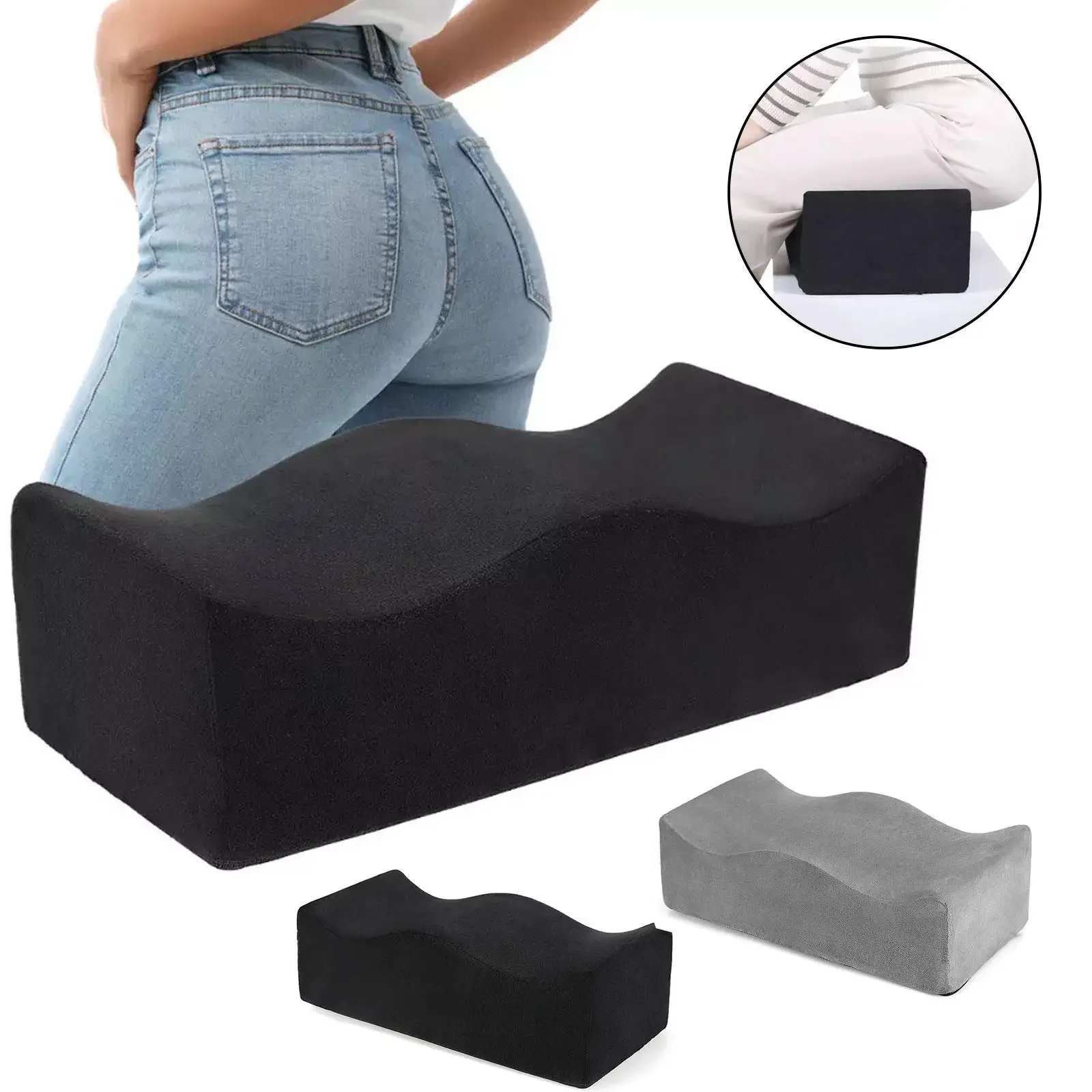 

Foam Buttock Cushion Sponge BBL Pillow Seat Pad, After Surgery Brazilian Butt Lift Pillow for Hemorrhoids Surgery Recover