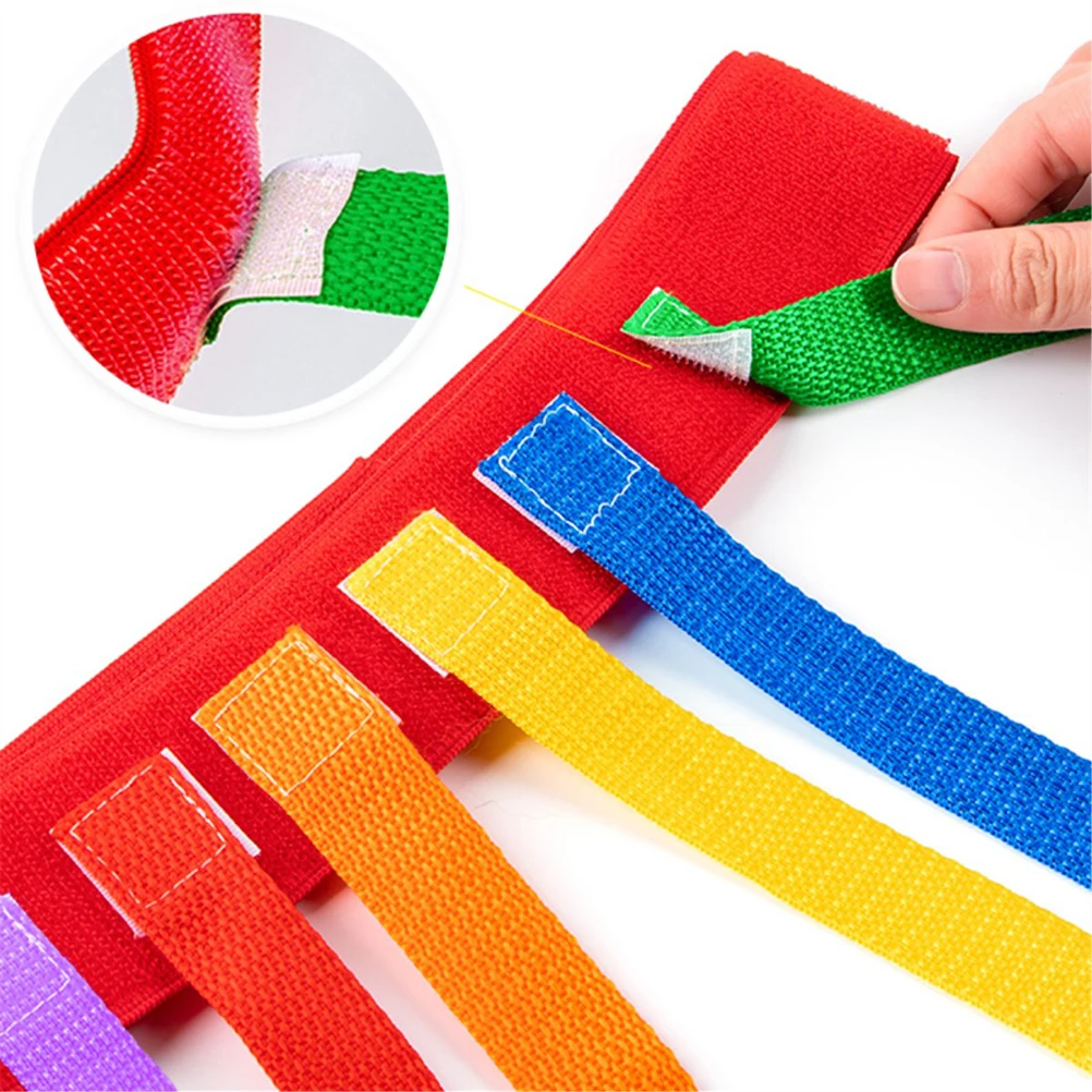 

4Pcs Tail Catch Game Belts Oxford Fabric Durable Kids Training Props for Girl Boy Motor Skills Color Recognition