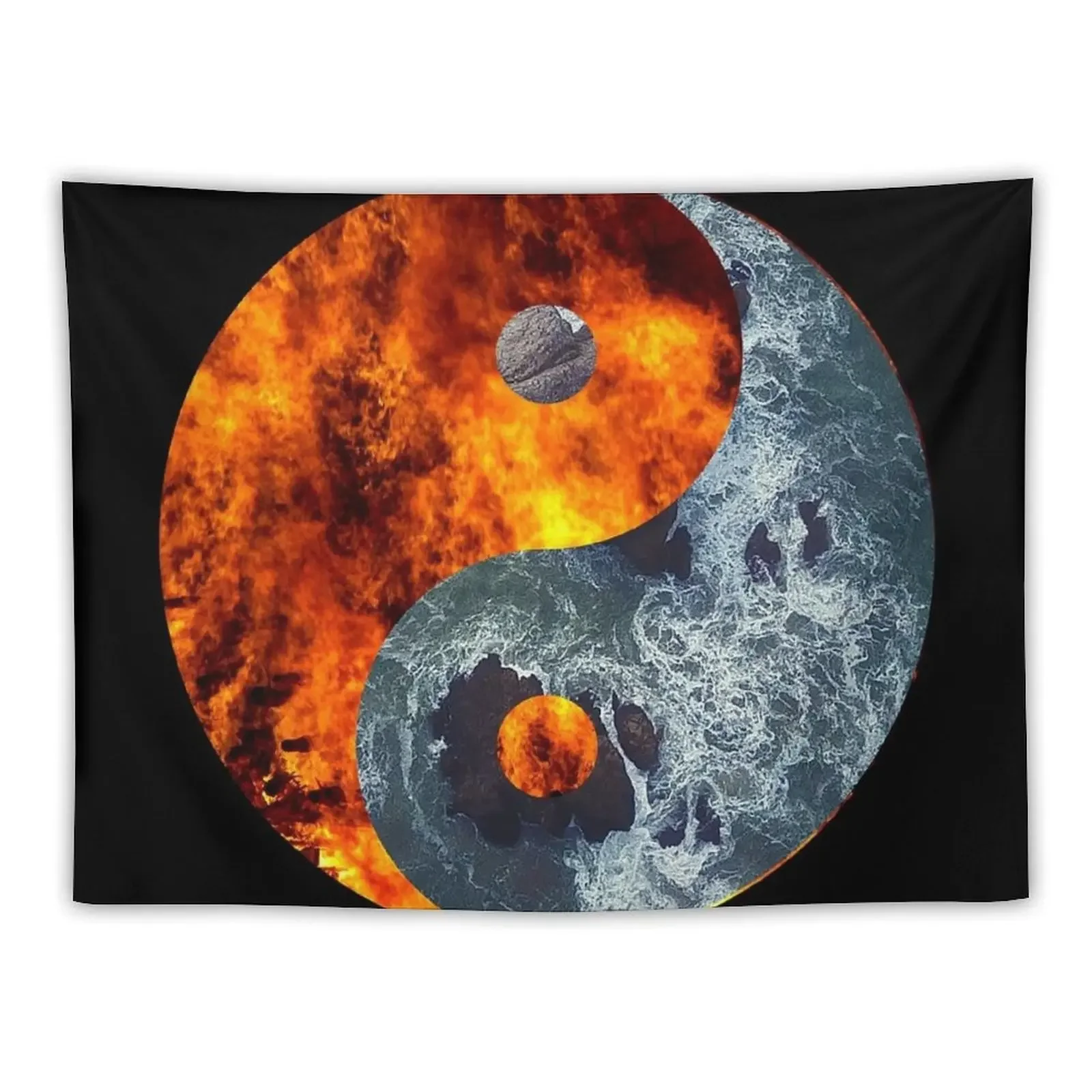 yin yang of fire and water Tapestry Nordic Home Decor Home Decor Aesthetic Room Decorations Aesthetic Tapestry