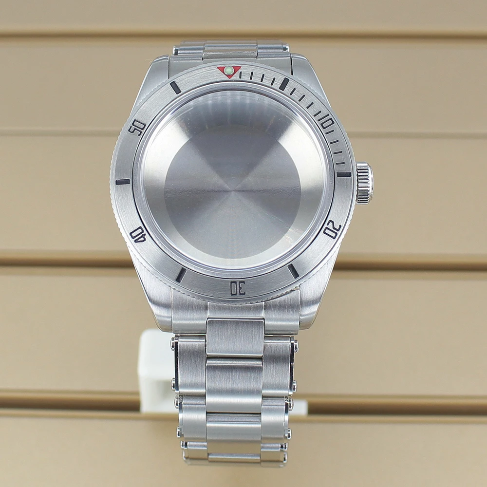 

39mm Diver Watch Case Stainless Steel Case Folding Strap Sapphire Glass For Seiko NH35 NH36 NH38 NH34 Automatic Movt 28.5mm dial