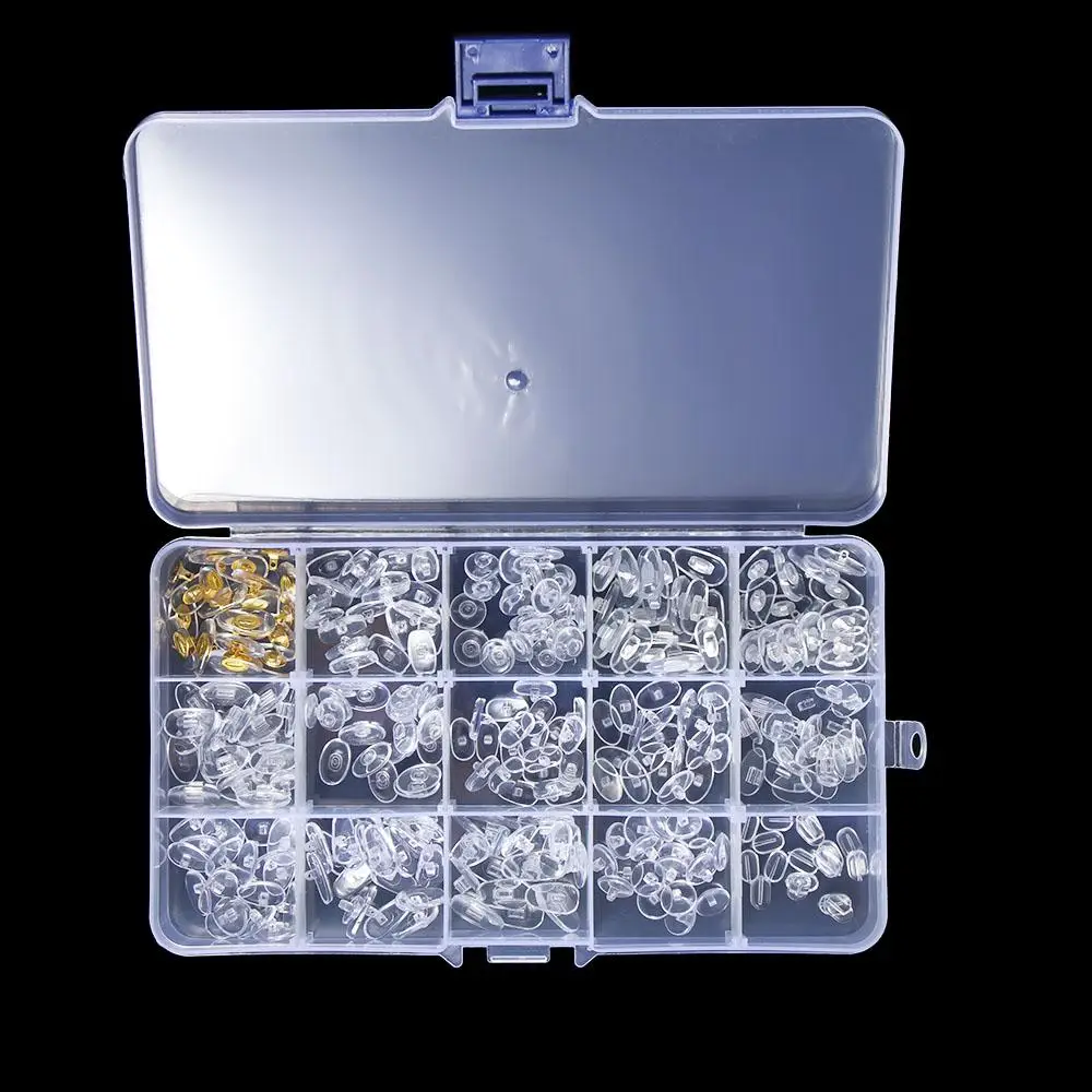 المسمار على الهواء Chanmber المضادة للانزلاق وسادة أنف للنظارة سيليكون مخدات أنف للنظارة نظارات اكسسوارات مكبرة طقم تصليح مخدات أنف للنظارة النظارات #1