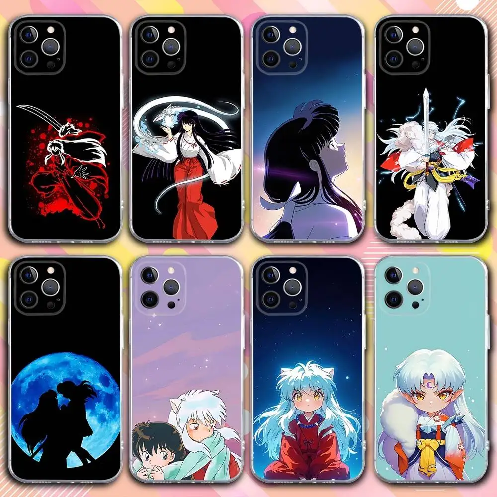 

Cute I-Inuyashas Anime Phone Case For iPhone 17,16,15,14,13,12,11 Pro,Max,Plus,X,XS,XR,SE4,E Mini Transparent Soft Cover
