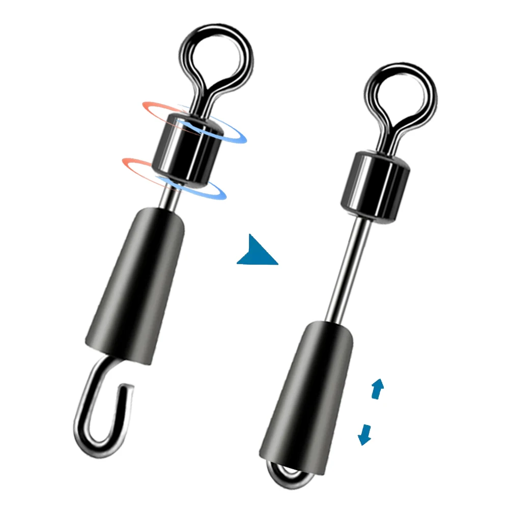 20/100Pcs Angeln Lager Wirbel Lager Wirbel Solide Ringe Stecker Schnell Schnelle Link Locken Linie Spin Snap Tackle stecker – Detail 7