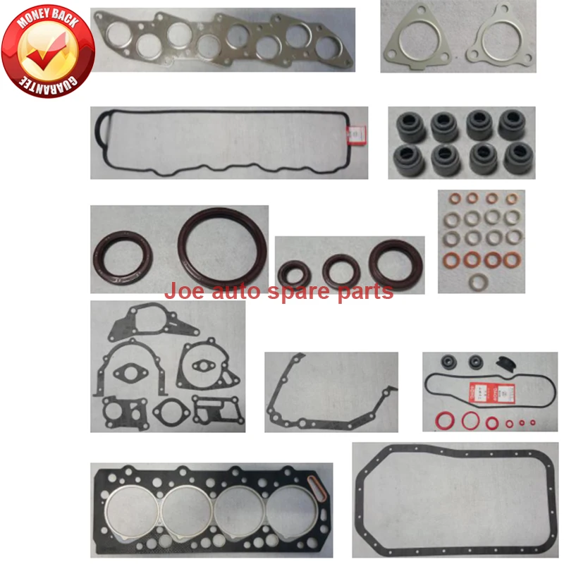 Full gasket set kit for Mitsubishi L300 Pajero Shogun L200 Strada L300 Galloper L400 Canter Colt rodeo H150 Satellite H200 H100