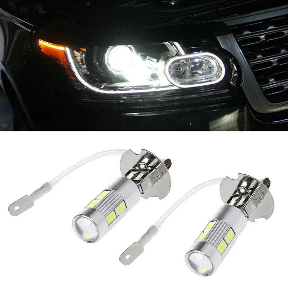 

2PCS H3 50W 6000K 1200Lumens​ High Power Car LED Bulbs White COB Led Technoloty LED Chip High Power Fog Driving Lights / Daytime