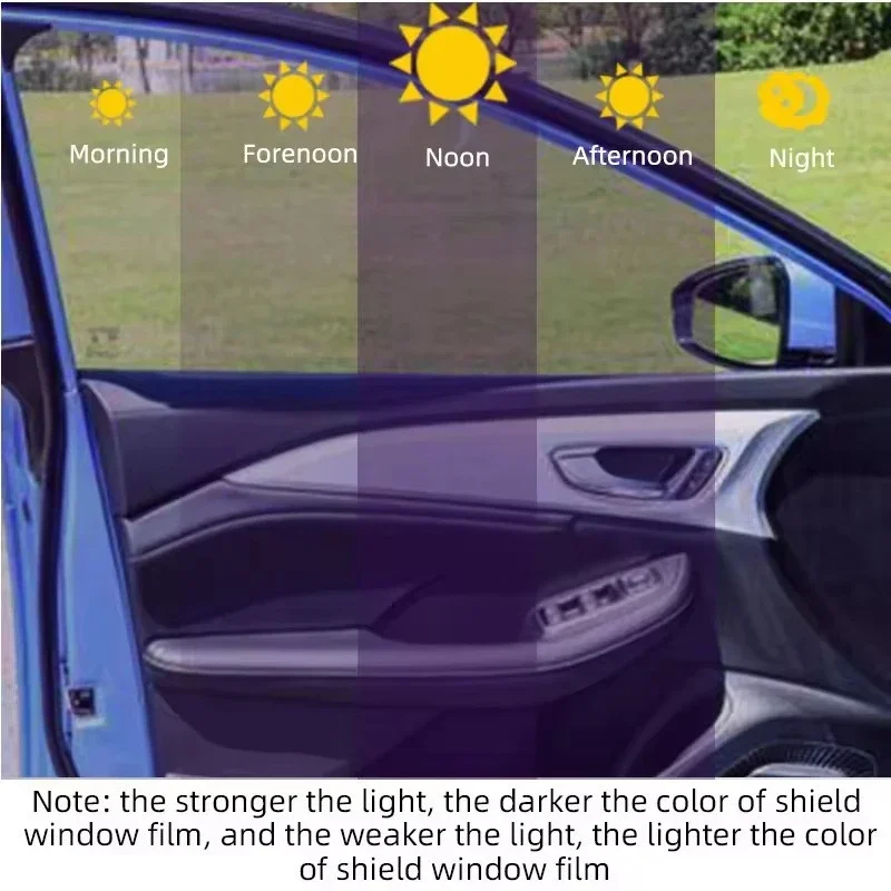 Car Window Photochromic Film Color Change Heat Rejection Anti UV Self-Adhesive anti-Scratch Protector Films For bmw audi honda