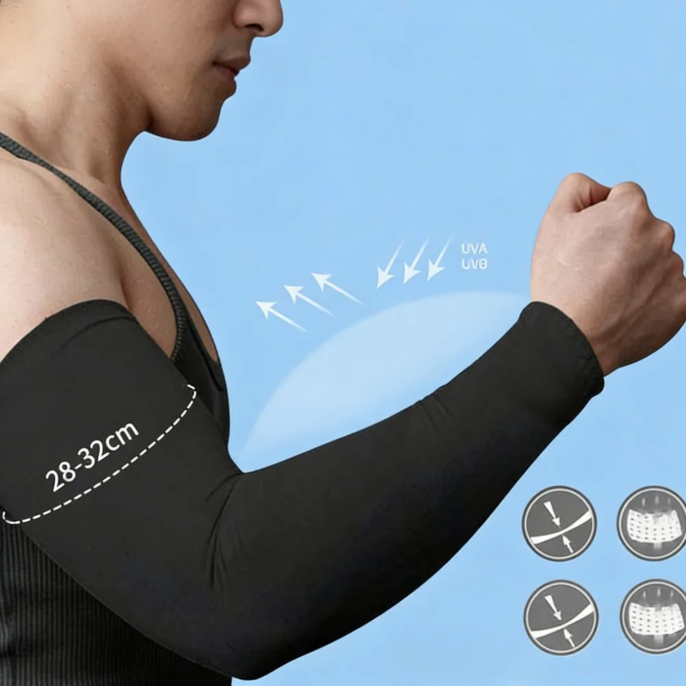 

Ice Silk Bicycle Sleeves Summer Breathable Cycling Arm Sleeves Outdoor Sun UV Protection Sports MTB Road Bike Arm Covers