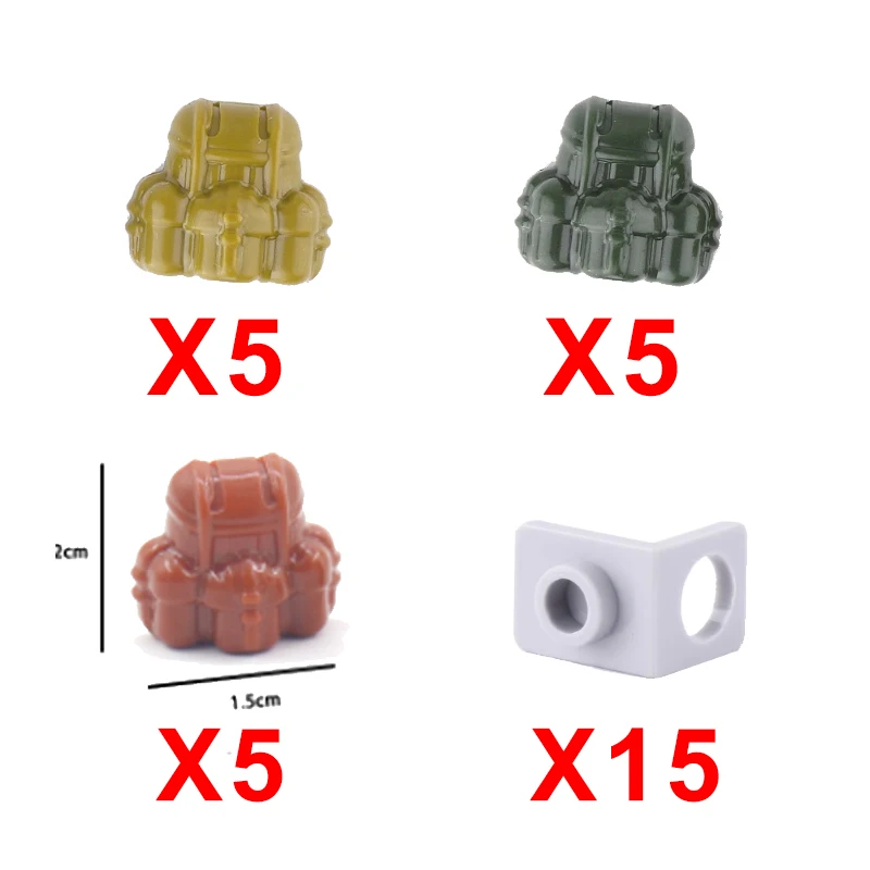 Mittelalterliche Militärsoldatenfiguren Bausteine Zubehör Bandit Hüte Baskenmütze Helm Rucksack Mantel Umhänge Kit Spielzeug Geschenk T049