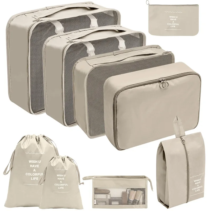 7/8/9/10 Stuks Set Reisorganisator Opbergzakken Koffer Verpakking Cubes Set Koffers Draagbare Bagage Kleding Schoen netjes Pouch Opvouwbaar