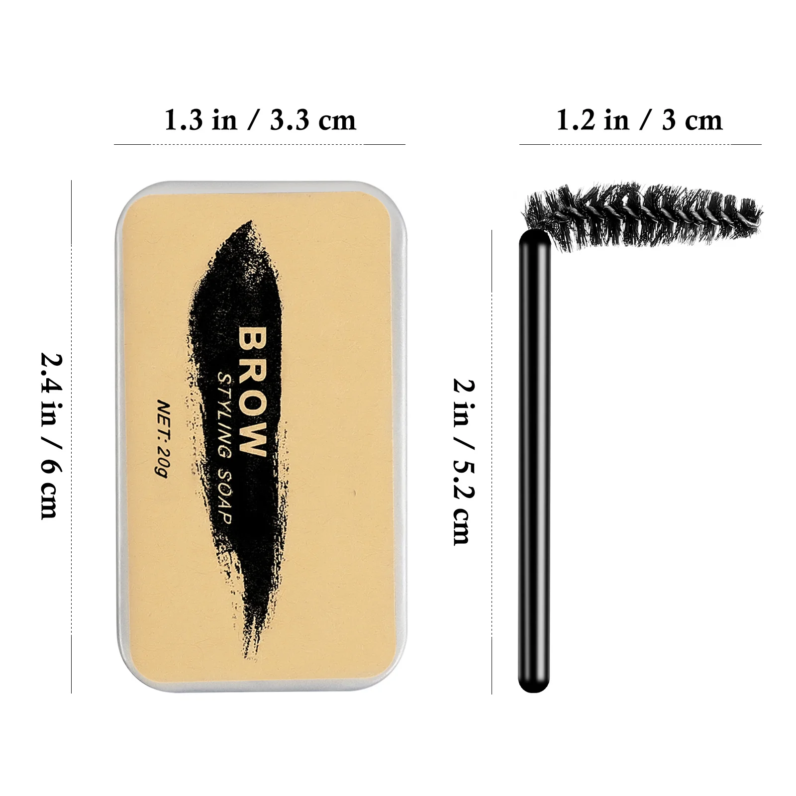 Jabón para peinar cejas, resistente al agua, herramienta de maquillaje para dar forma a las cejas de larga duración, fácil de llevar para mujeres, jabón para peinar cejas