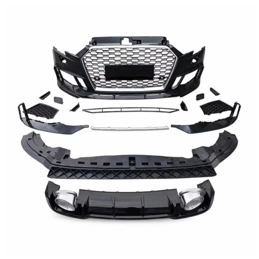 

Factory A3 S3 8v Body Kit for Audi A3 2013 2014 2015 2016 A3 S3 Upgrade RS3 Style Car Front Lip Bumpers Grill Diffuser Kit