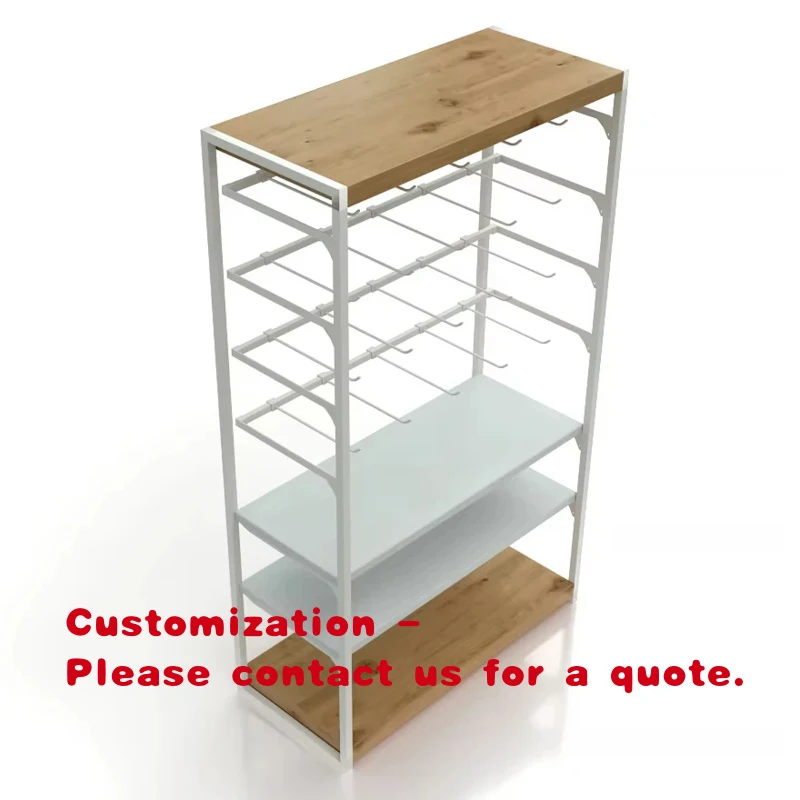 

custom.Metal Skeleton Wooden Panel Supermarket Shelving Highbright High Capacity Gondola Rack Department Stores