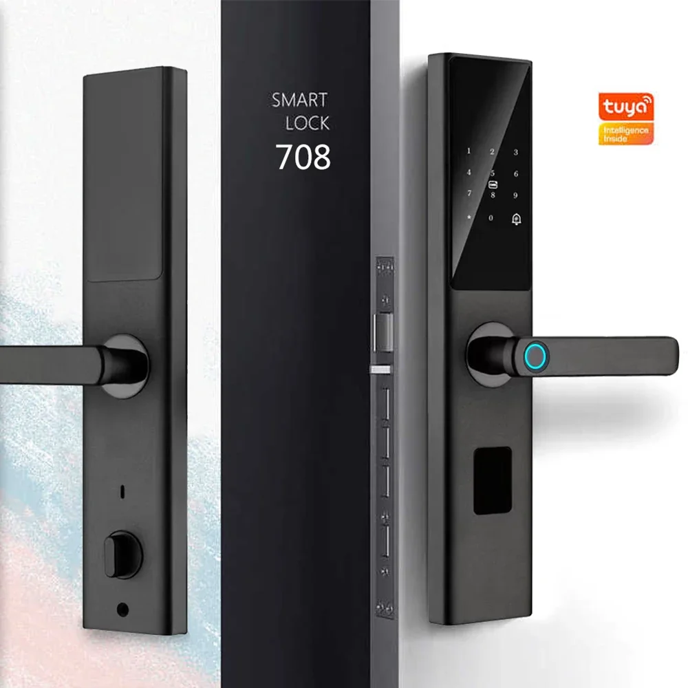 

Touch Screen Electric Smart Door Lock with Built-in Wifi Application, Can Be Used for Home Portal