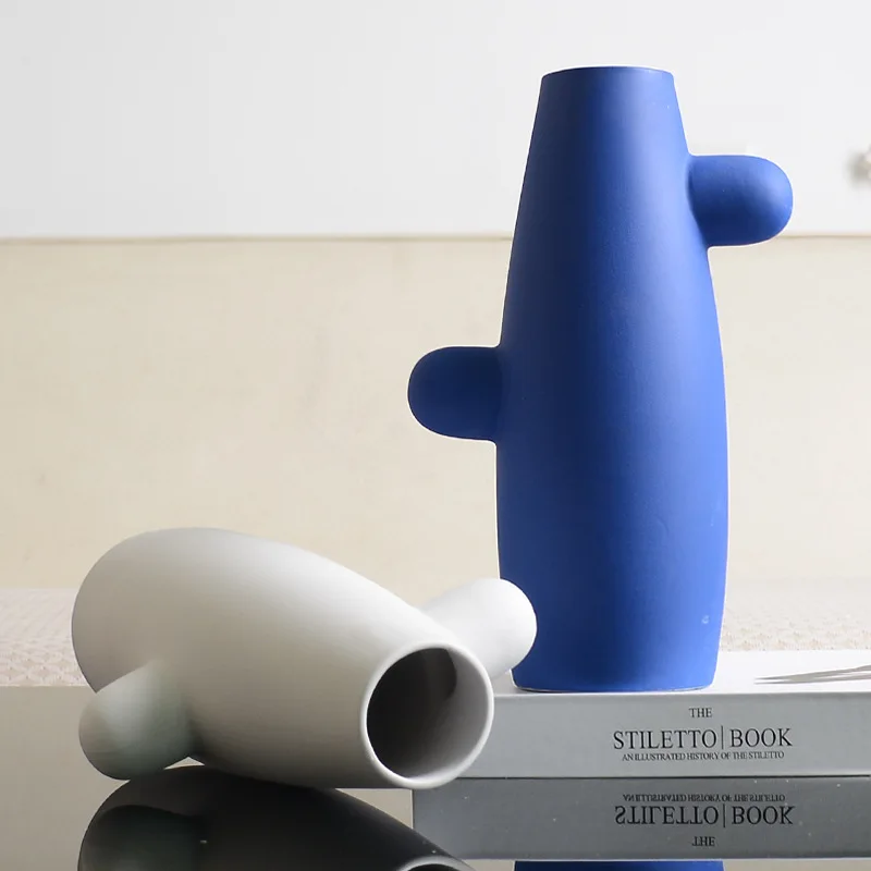 

Morandi Creative Art Special-shaped High-grade Ceramic Vase Ornaments Porch Tv Cabinet Decorative Ornaments Dried Flower Vase