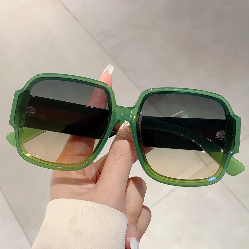GM LUMIAS Übergroße quadratische Sonnenbrille, modisch, Bonbonfarben, Rand, lässige Farbtöne, Damen, trendiges Markendesign, Outdoor-Dekor, Sonnenbrille