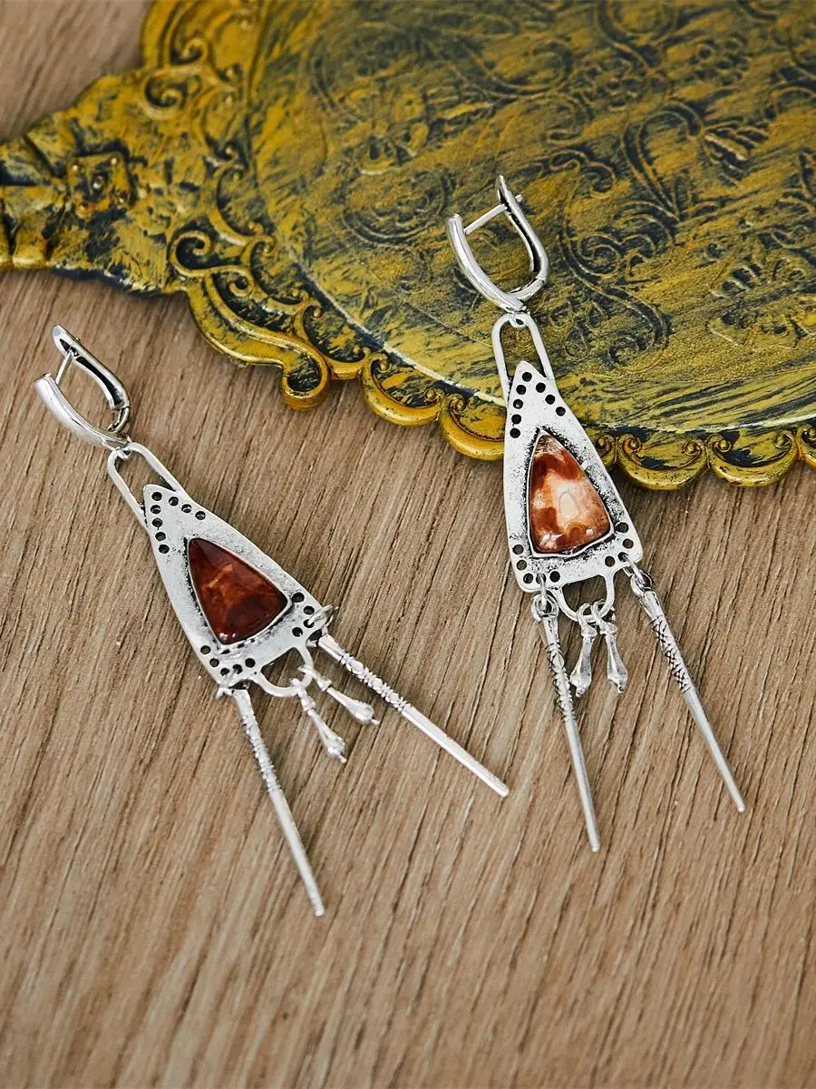 Bohemian Fashionable Personalized Triangular Pendant Earrings Creative simple ladies earrings jewelry wholesale gift jewelry