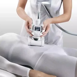 White bodysuit body roller massage vacuum slimming suit for body shape therapy machine