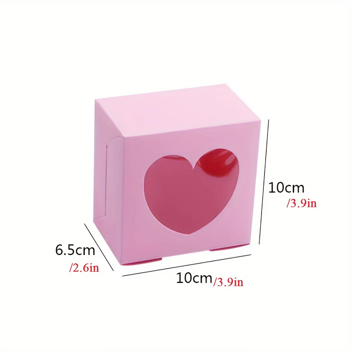 10pcs Creative Dessert Box, Used For Baking Cupcakes And French Pastry Muffin Boxes, With Transparent Window Opening Cupcake Box