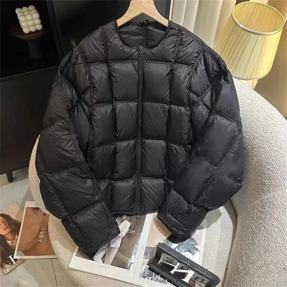 Novo coreano o pescoço bonito para baixo jaqueta de algodão casacos soltos quentes all-match simples sólido roupas femininas senhora do escritório casual macio parkas