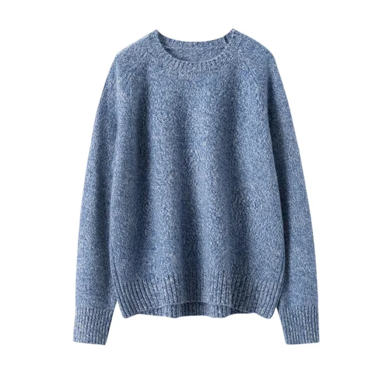 High-End 2024 Winter Women\'s 100% Pure Cashmere Sweater Female O-neck Thicken Loose Pullover Lady Knit Jumper Woman Clothes Tops