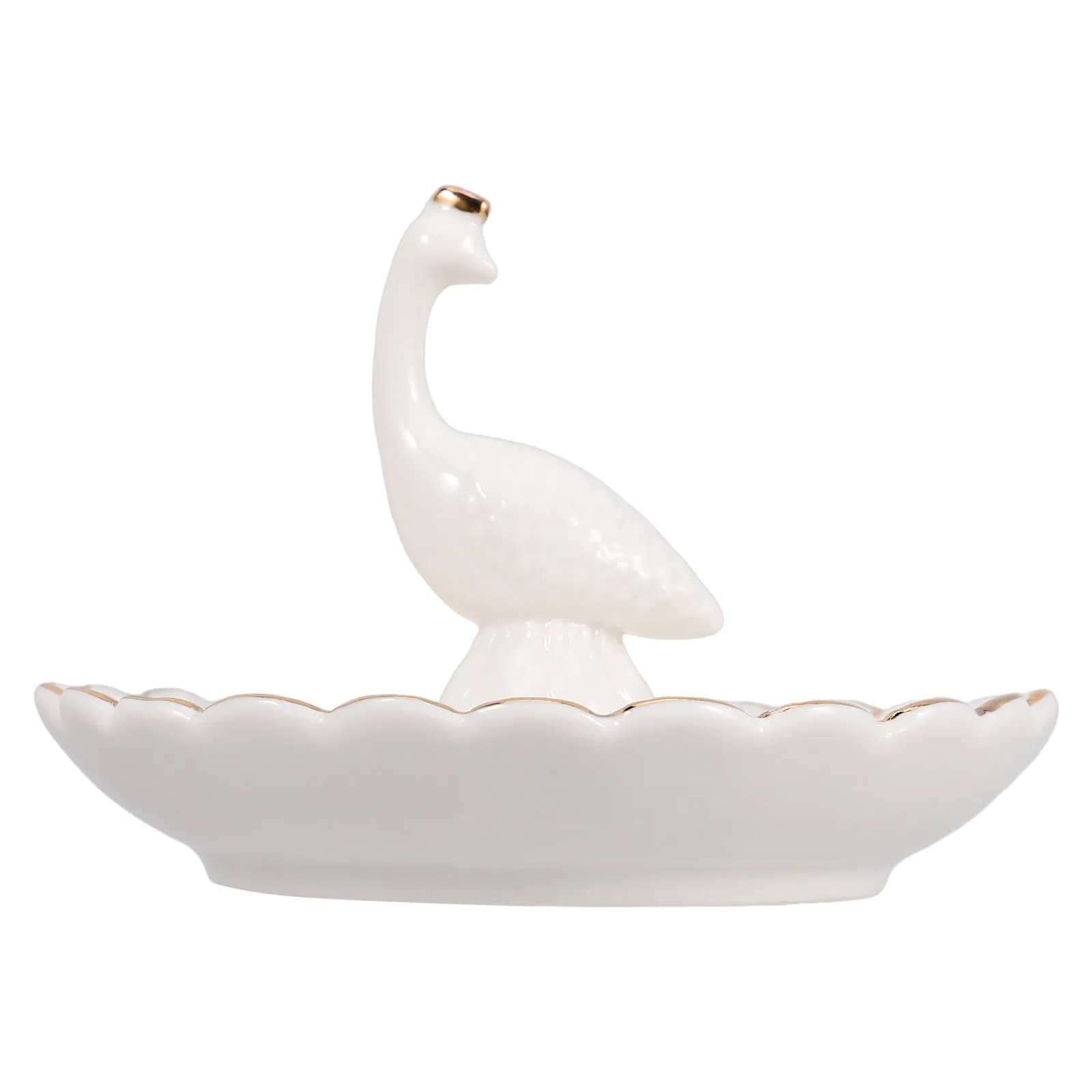 

Ceramic Peacock Jewelry Tray Ring Holder Dish for Desktop Countertop Jewelry Storage and Display Trinket Container