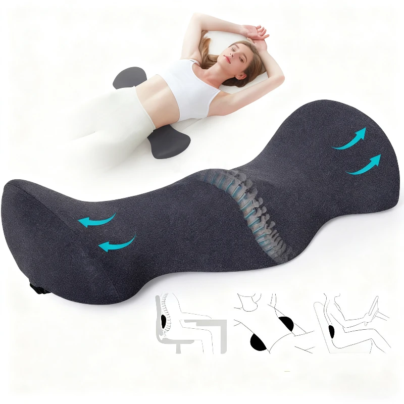 Waist Support Pillow Memory Foam Lumbar Cushion for Relief Pregnancy Sleep Back Support Pad,Christmas,Thanksgiving gift