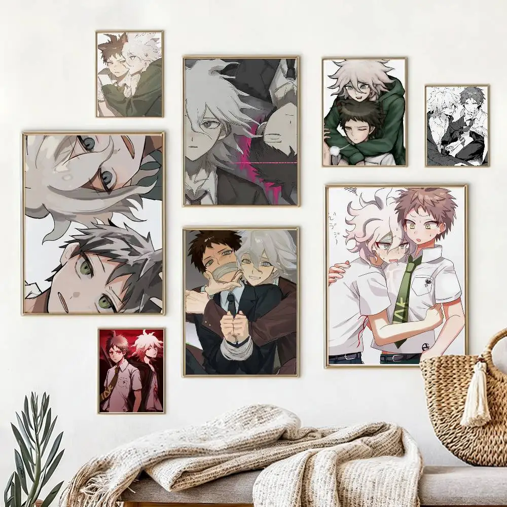 N-Nagito H-Hajime K-Komahina Poster Waterproof Wall Art Sticker For Bar Living Room Vintage Decor High Quality Print Gift