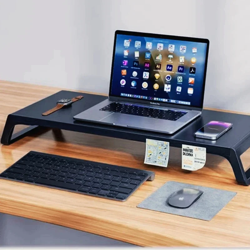 

Wood Monitor Stand, Universal Computer Riser, Wooden Desktop Bracket for Laptop, Ergonomic and Stylish Home Office Use